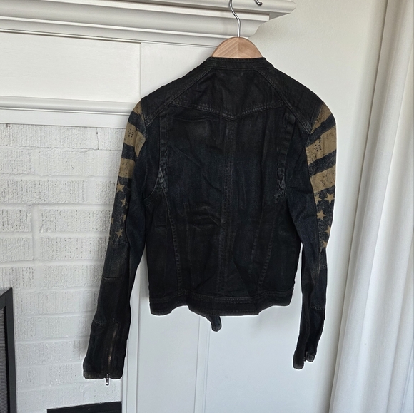 Free People Denim 100% Cotton Americana Zip Up Jacket Size 8 - Picture 2 of 10